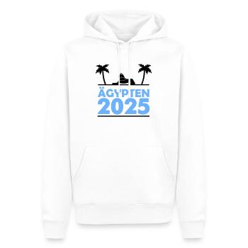 ägypten 2025 - Männer Premium Bio Hoodie - Weiß - Vorne - Nico (187cm)
