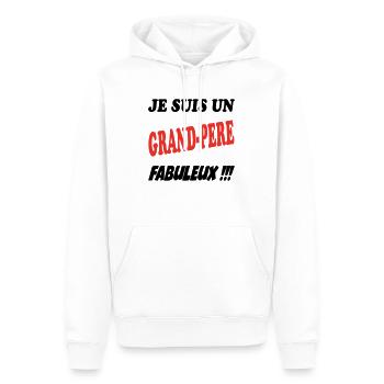 Je suis un grand-père fabuleux !!! - Sweat à capuche Premium bio Homme - blanc - Devant - Nico (187cm)