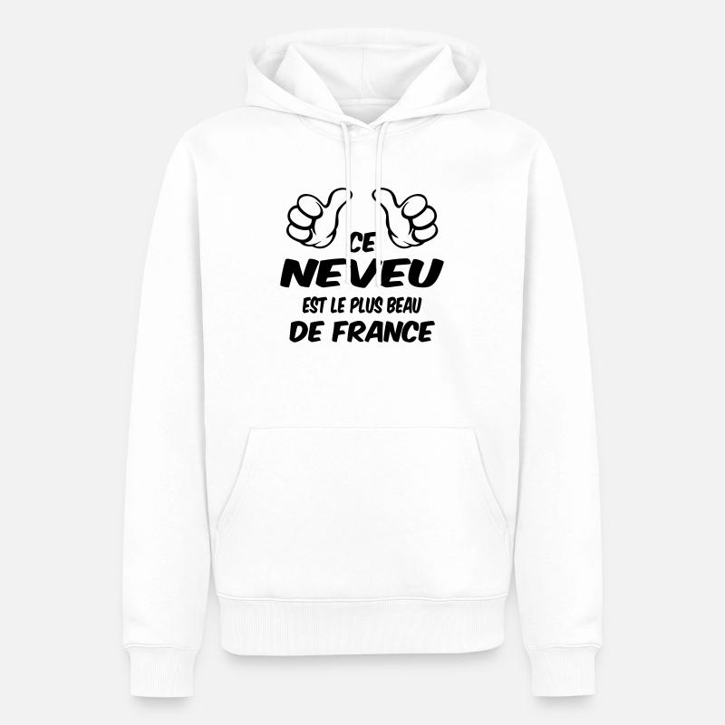 BESTER NEFFE - Männer Premium Bio Hoodie - Weiß