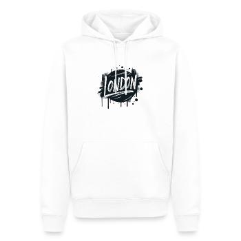 London UK United Kingdom GB Great Britain - Männer Premium Bio Hoodie - Weiß - Vorne - Nico (187cm)