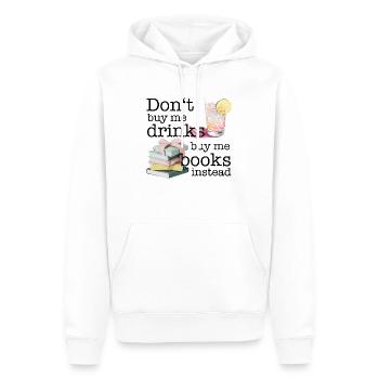 Datingshirt für Buchwürmer - Männer Premium Bio Hoodie - Weiß - Vorne - Nico (187cm)
