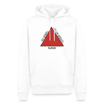 Eu Quero Pão de Queijo Tamen - Männer Premium Bio Hoodie - Weiß - Vorne - Nico (187cm)