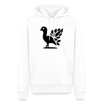 Paon - Sweat à capuche Premium bio Homme - blanc - Devant - Nico (187cm)