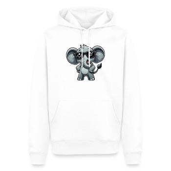 Elefant Sonnenbrille - Männer Premium Bio Hoodie - Weiß - Vorne - Nico (187cm)