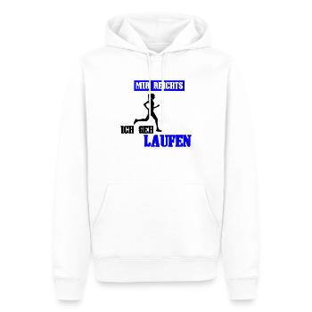 Mir reichts ich geh laufen - Männer Premium Bio Hoodie - Weiß - Vorne - Nico (187cm)