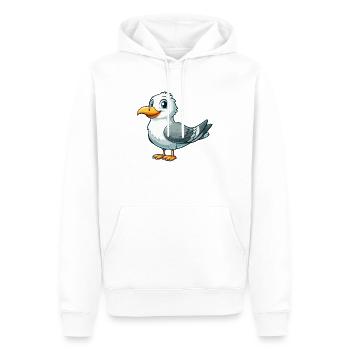 Mouette - Sweat à capuche Premium bio Homme - blanc - Devant - Nico (187cm)