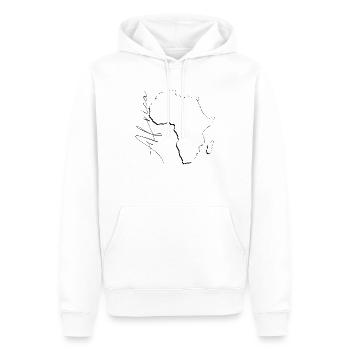 Carte de l’Afrique comme plan EN - Sweat à capuche Premium bio Homme - blanc - Devant - Nico (187cm)