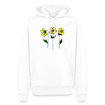 Blumen - Männer Premium Bio Hoodie - Weiß - Vorne - Nico (187cm)