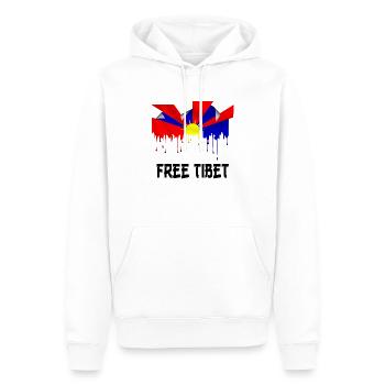 free tibet t-shirt - Männer Premium Bio Hoodie - Weiß - Vorne - Nico (187cm)