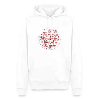 The Most Wonderful Time Of the Year - Männer Premium Bio Hoodie - Weiß - Vorne - Nico (187cm)
