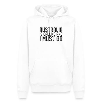 Australien is calling i must go - Männer Premium Bio Hoodie - Weiß - Vorne - Nico (187cm)