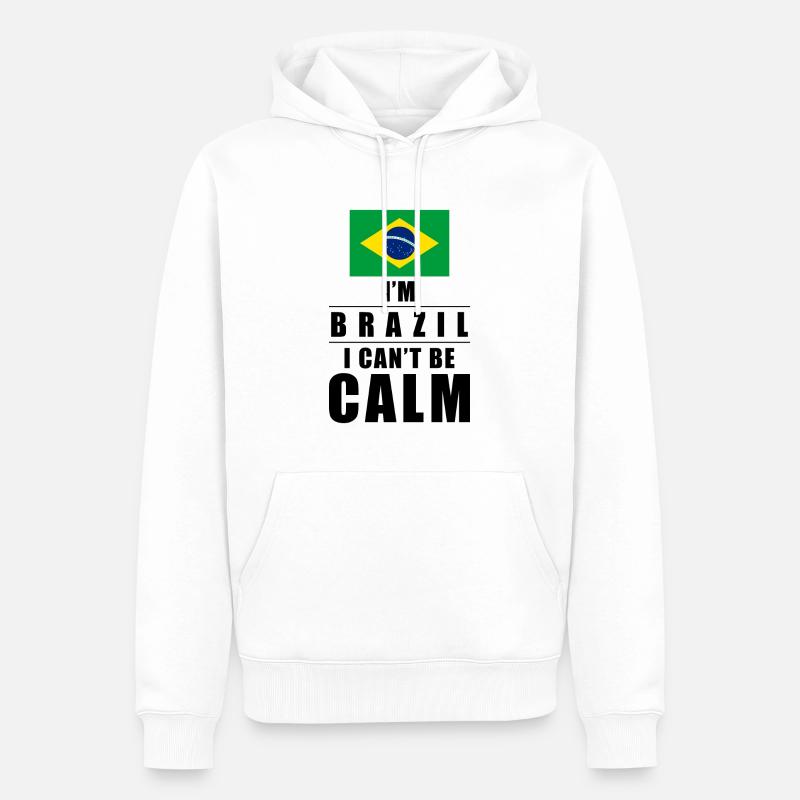 Brasilianer Spruch - Männer Premium Bio Hoodie - Weiß