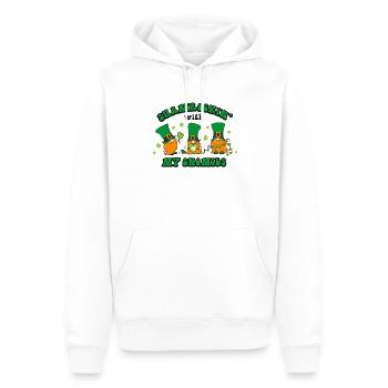 Shamrockin avec mes Gnomies Patricks Day - Sweat à capuche Premium bio Homme - blanc - Devant - Nico (187cm)