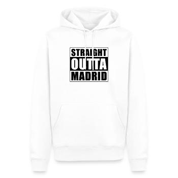 Tout droit sorti de Madrid - Sweat à capuche Premium bio Homme - blanc - Devant - Nico (187cm)
