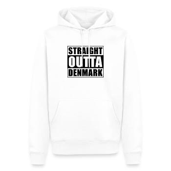 Straight outta Danemark - Sweat à capuche Premium bio Homme - blanc - Devant - Nico (187cm)