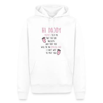 Hi Daddy You Are Awesome Bodysuit Amazing Dad - Männer Premium Bio Hoodie - Weiß - Vorne - Nico (187cm)