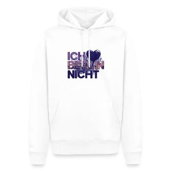 Ich liebe Berlin Nicht Berliner Skyline - Männer Premium Bio Hoodie - Weiß - Vorne - Nico (187cm)