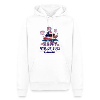 Happy 4th of July Cruise - Men’s Premium Organic Hoodie - white - Front - Nico (187cm)