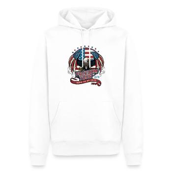 Freedom Tour 1776 Vintage Style Fourth Of July - Männer Premium Bio Hoodie - Weiß - Vorne - Nico (187cm)