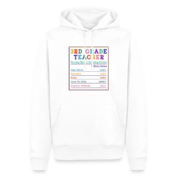Valeur nutritive d’un enseignant de 3e année - Sweat à capuche Premium bio Homme - blanc - Devant - Nico (187cm)