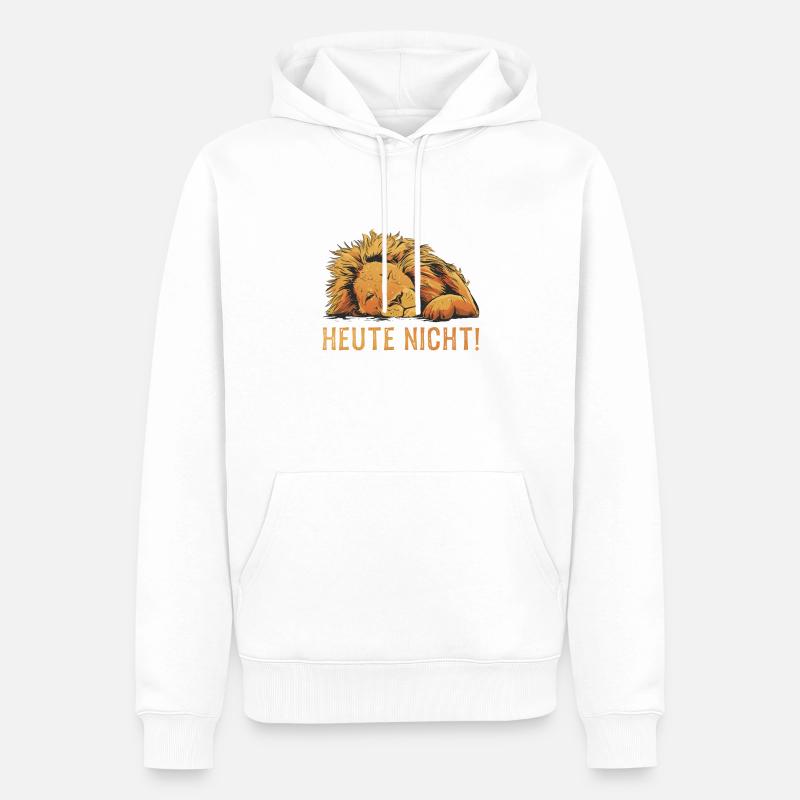 Heute Nicht Löwe - Männer Premium Bio Hoodie - Weiß