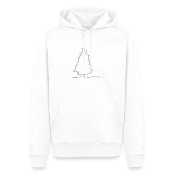 Tree Lineart - Men’s Premium Organic Hoodie - white - Front - Nico (187cm)