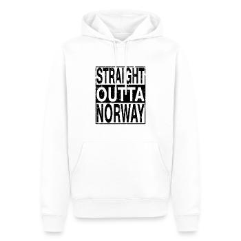 Norwegen Straight outta Norwegen - Männer Premium Bio Hoodie - Weiß - Vorne - Nico (187cm)