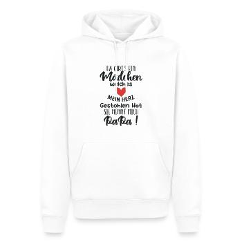 Da gibt´s ein Mädchen, welches mein Herz gestohlen - Männer Premium Bio Hoodie - Weiß - Vorne - Nico (187cm)
