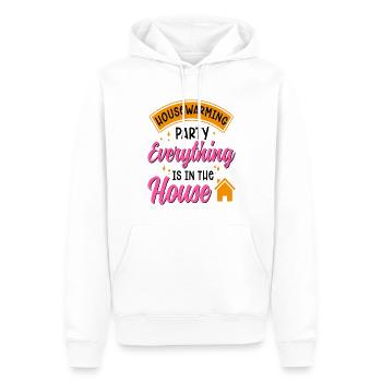 Pendaison de crémaillère Tout est dans la maison - Sweat à capuche Premium bio Homme - blanc - Devant - Nico (187cm)