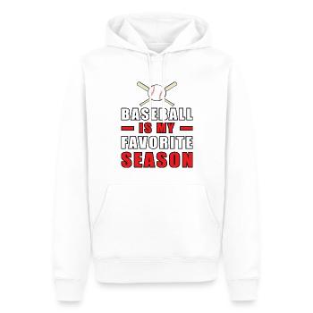 Le baseball est ma saison préférée - Sweat à capuche Premium bio Homme - blanc - Devant - Nico (187cm)
