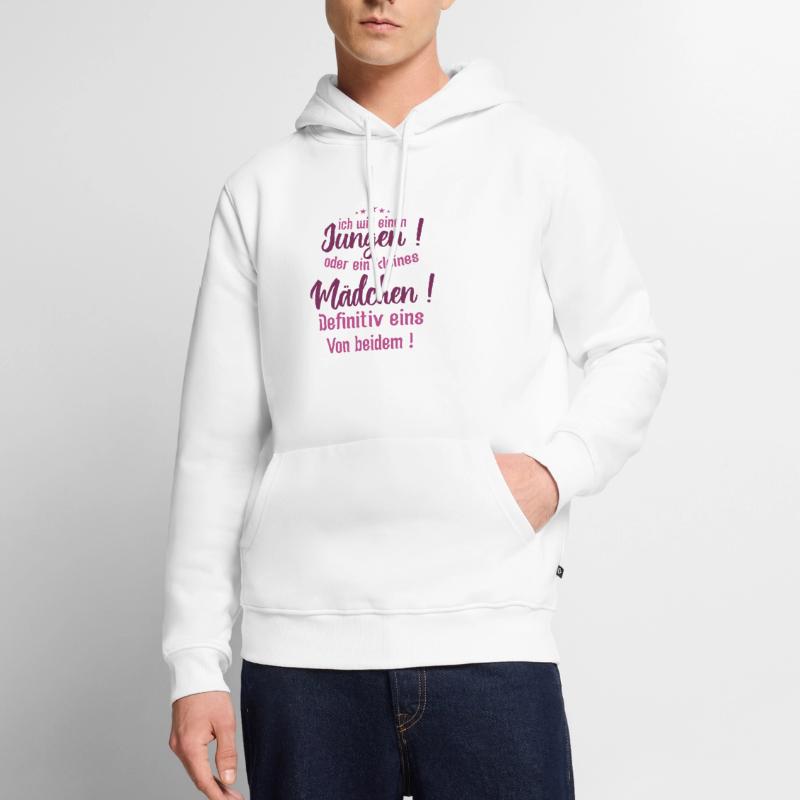 Kleiner Junge | ich will einen jungen oder ein Männer Premium Bio Hoodie