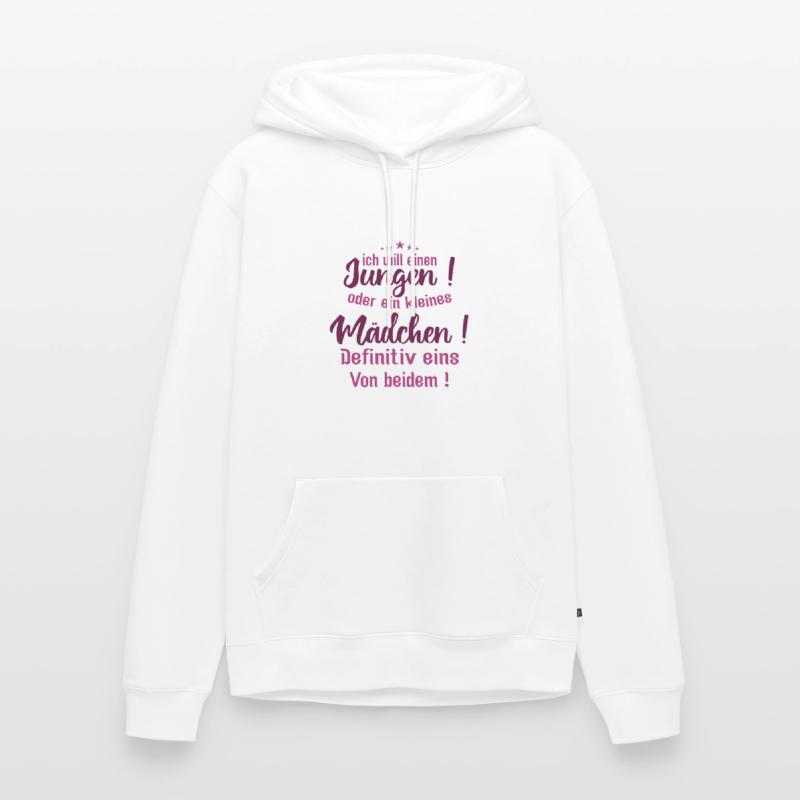 Kleiner Junge | ich will einen jungen oder ein Männer Premium Bio Hoodie
