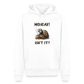 Montag! Ist Es Nicht? Schildkröte Morgen Grunch - Männer Premium Bio Hoodie - Weiß - Vorne - Nico (187cm)