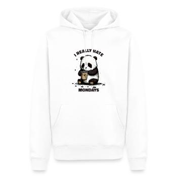 Ich Hasse Montags Panda Bär - Männer Premium Bio Hoodie - Weiß - Vorne - Nico (187cm)