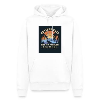 Retraité 2023 plus mon problème - Sweat à capuche Premium bio Homme - blanc - Devant - Nico (187cm)