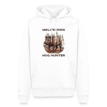 Chasseur de porcs de la quarantaine - Sweat à capuche Premium bio Homme - blanc - Devant - Nico (187cm)
