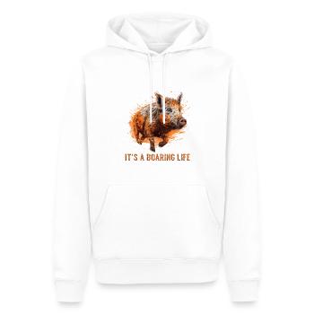 C’est une chasse au porc de vie sanglante - Sweat à capuche Premium bio Homme - blanc - Devant - Nico (187cm)