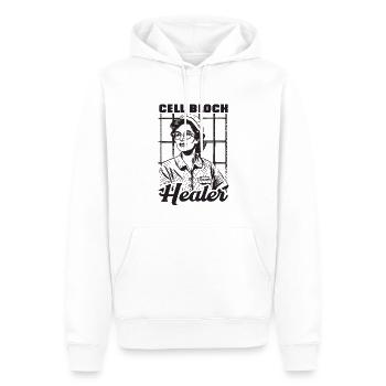 Infirmière correctionnelle guérisseuse de bloc cellulaire - Sweat à capuche Premium bio Homme - blanc - Devant - Nico (187cm)