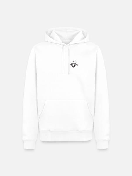 Kaffeetasse - Einfaches Design Für - Männer Premium Bio Hoodie - Weiß