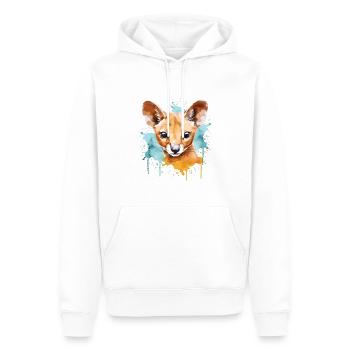 Bunte Fossa - Niedliches Kunstwerk Für - Männer Premium Bio Hoodie - Weiß - Vorne - Nico (187cm)