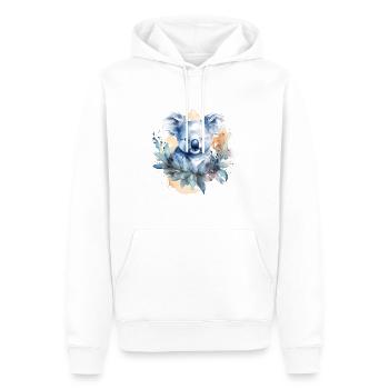 Adorable aquarelle koala art - Sweat à capuche Premium bio Homme - blanc - Devant - Nico (187cm)