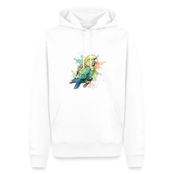 Niedliche Wellensittich-aquarellkunst - Männer Premium Bio Hoodie - Weiß - Vorne - Nico (187cm)