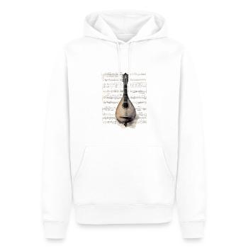 Musique balalaïka authentique, Traditionnelle - Sweat à capuche Premium bio Homme - blanc - Devant - Nico (187cm)