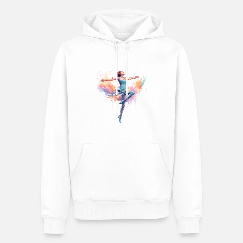 Élégante danseuse dansante dans - Sweat à capuche Premium bio Homme - blanc