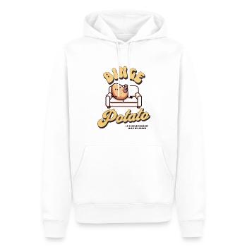 Binge Potato - Ultimatives Design Für - Männer Premium Bio Hoodie - Weiß - Vorne - Nico (187cm)