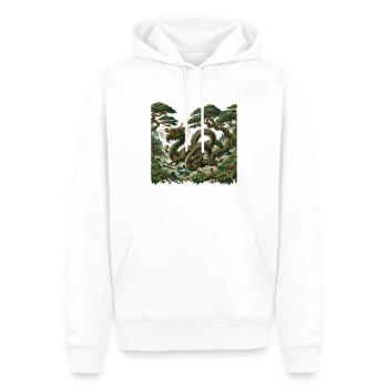 Art du dragon chinois - Sweat à capuche Premium bio Homme - blanc - Devant - Nico (187cm)
