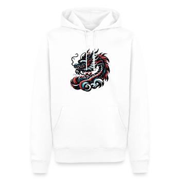 Éléments essentiels de l’œuvre d’art de dragon chinois coloré - Sweat à capuche Premium bio Homme - blanc - Devant - Nico (187cm)