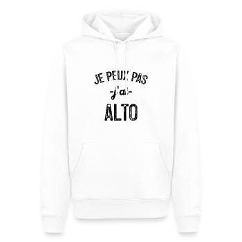 je peux pas j ai alto - Sweat à capuche Premium bio Homme - blanc - Devant - Nico (187cm)