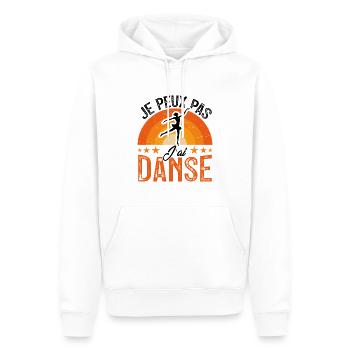 Ich kann nicht tanzen - Retro Vintage - Männer Premium Bio Hoodie - Weiß - Vorne - Nico (187cm)