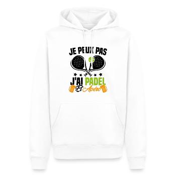 I can't I have padel and aperitif Padeliste Gift - Men’s Premium Organic Hoodie - white - Front - Nico (187cm)